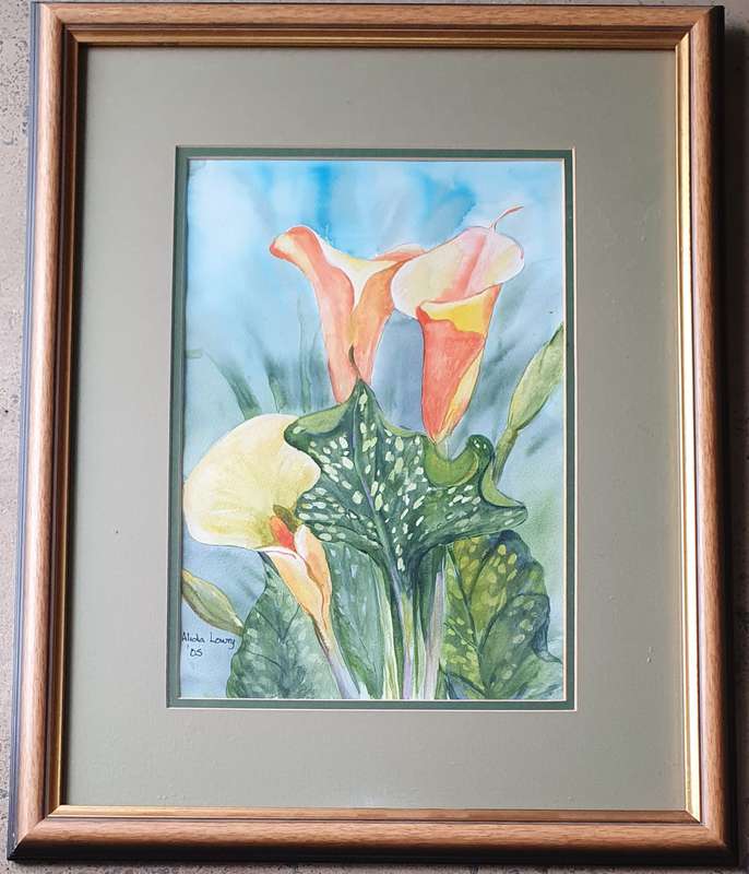 Original ALIDA LOWRY framed water colour painting as per photos