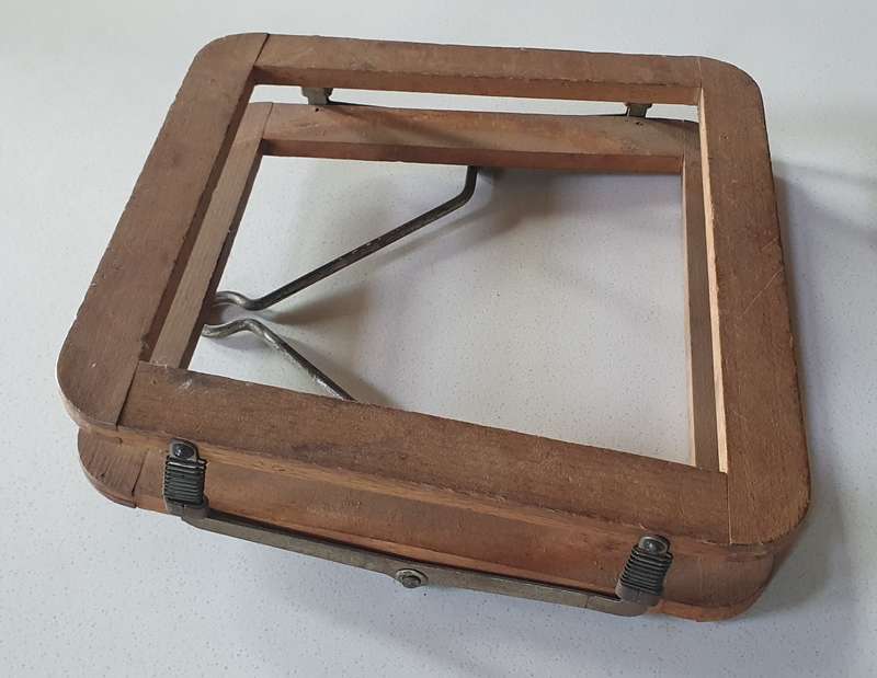 Vintage wooden DUNLOP racket support frame as per photo.