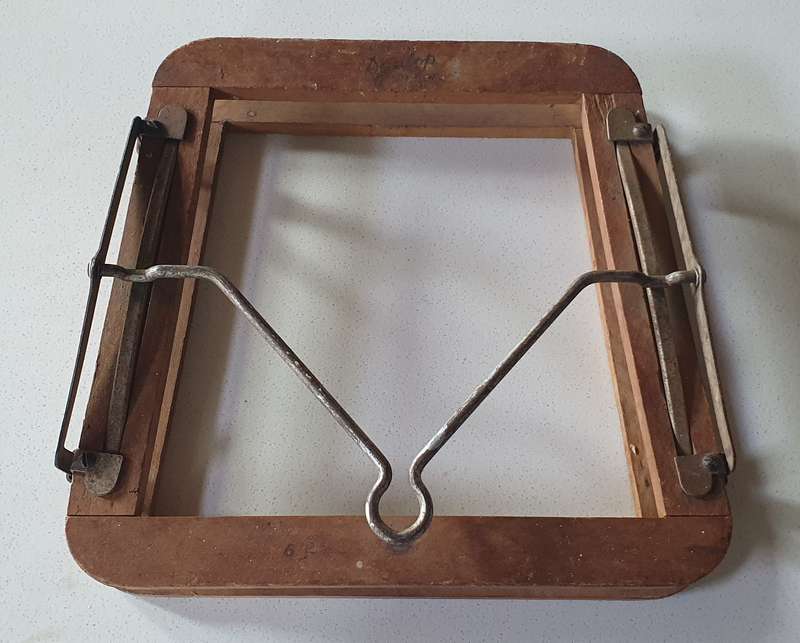 Vintage wooden DUNLOP racket support frame as per photo.