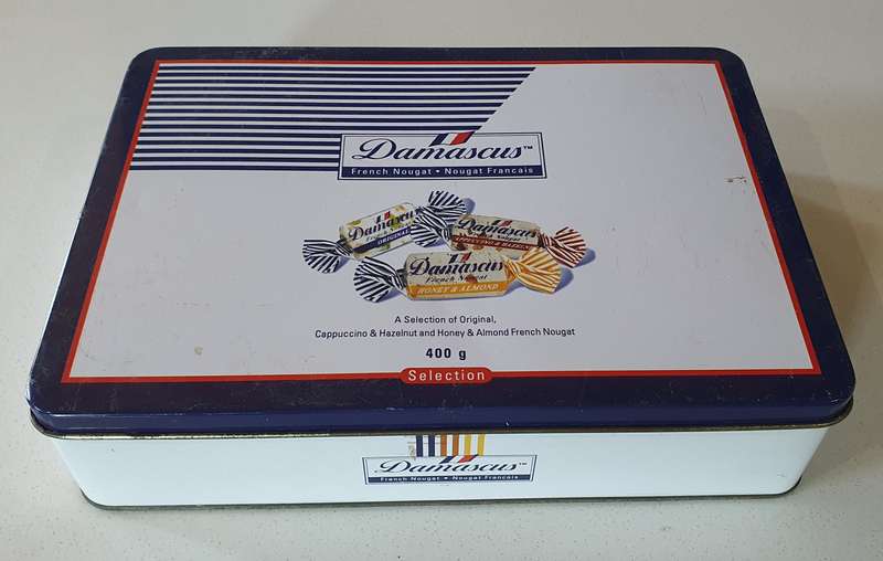 DAMASCUS tin as per photo.