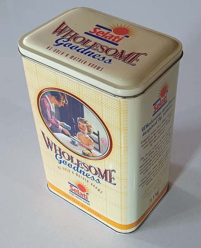 SELATI SUGAR tin as per photo.