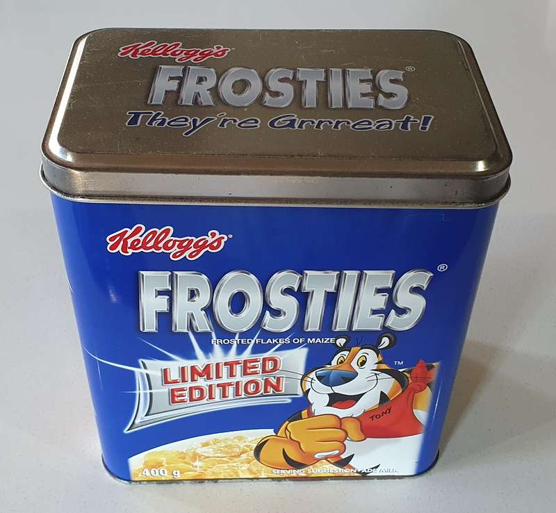 KELLOGG'S FROSTIES tin as per photo.