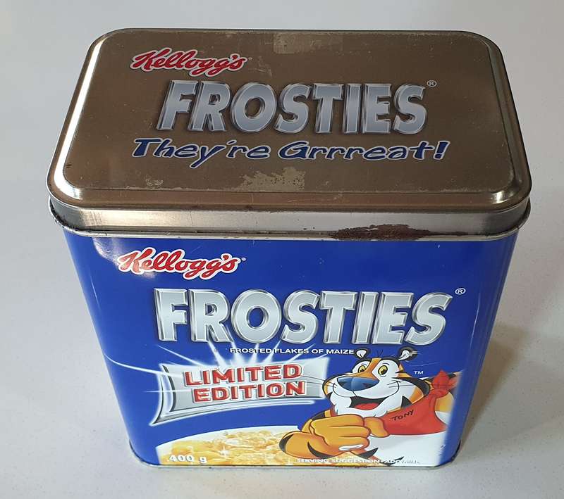 KELLOGG'S FROSTIES tin as per photo.