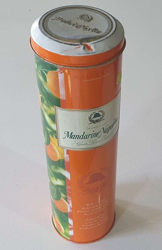 MANDARINE NAPOLEON LIQUEUR tin as per photos