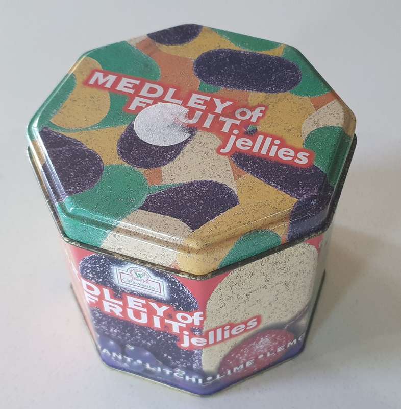 MEDLEY OF FRUIT JELLIES tin as per photos
