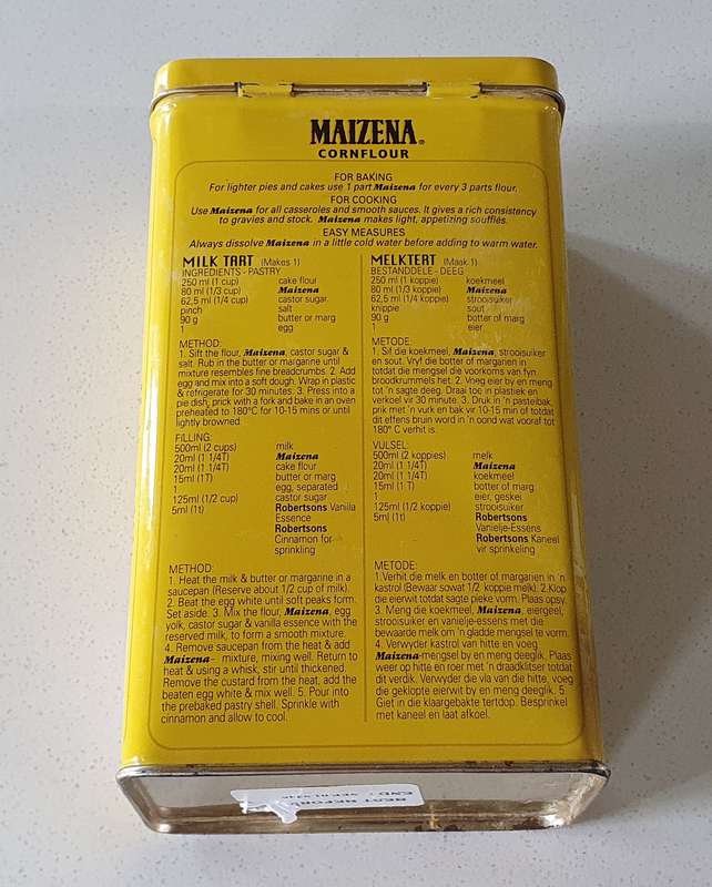 MAIZENA tin as per photos