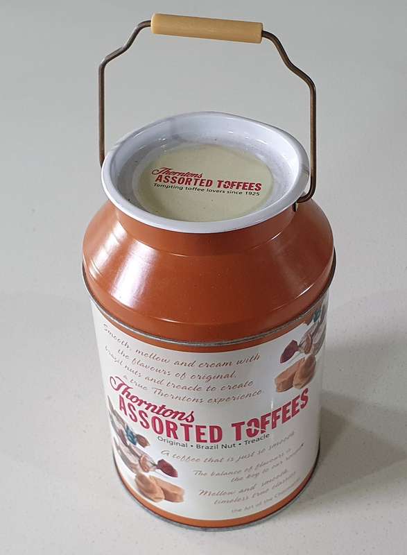 ASSORTED TOFFEES tin as per photos