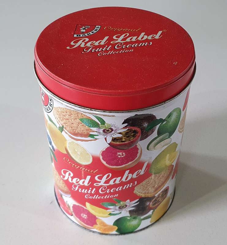 BAKERS RED LABEL tin as per photos