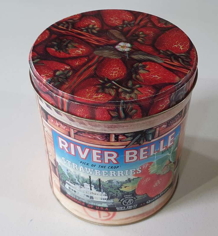 RIVER BELLE STRAWBERRIES tin as per photos