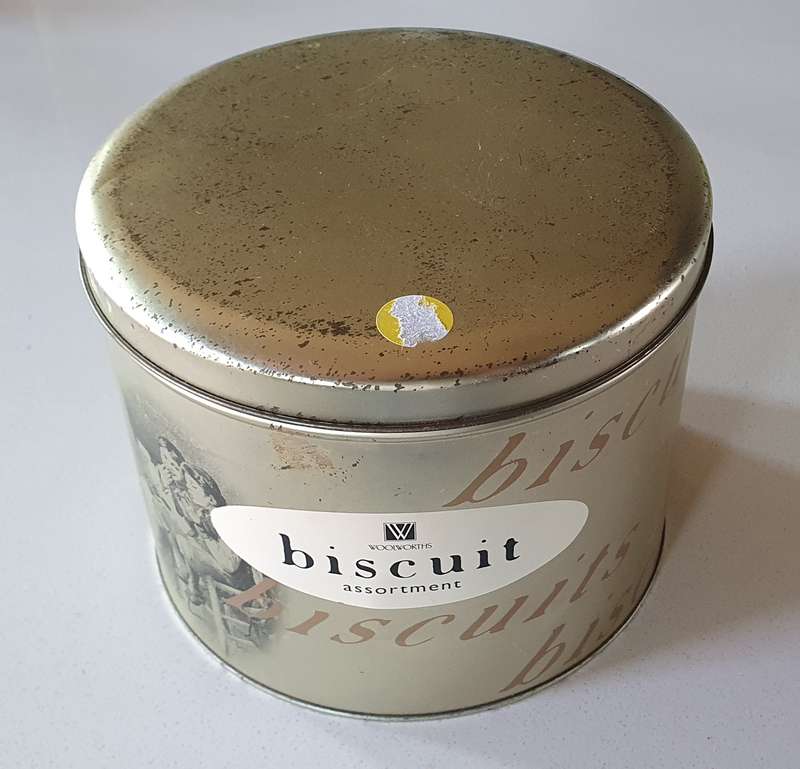 WOOLWORTHS BISCUIT tin as per photos