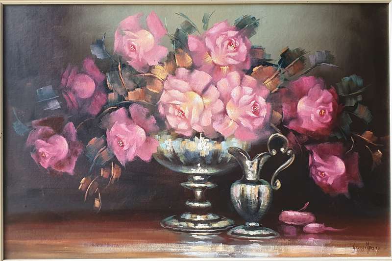 Original GERDA MANS unframed oil painting as per photo