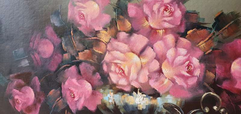 Original GERDA MANS unframed oil painting as per photo