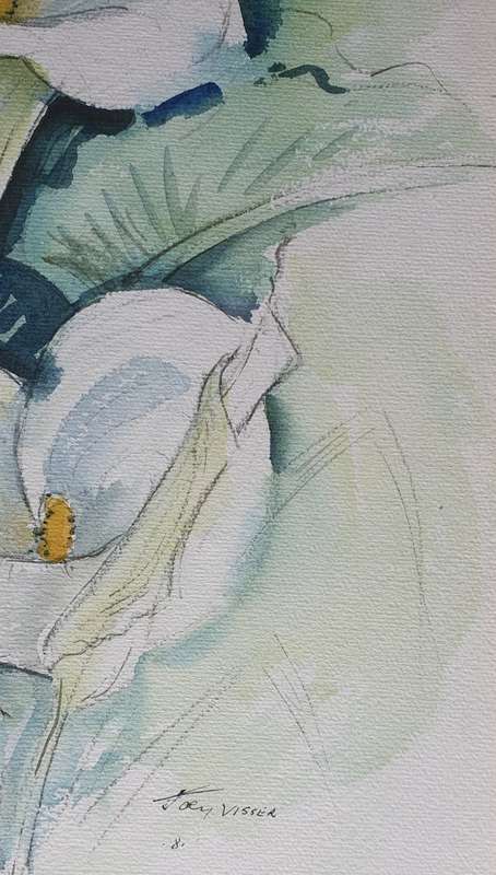Original JOEY VISSER watercolour painting as per photos