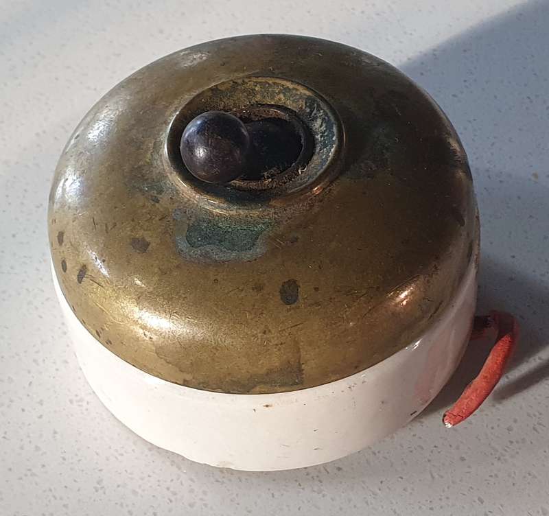 Vintage Brass light switch as per photo