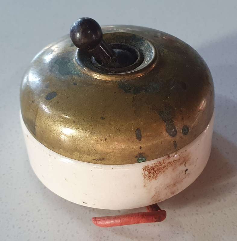 Vintage Brass light switch as per photo