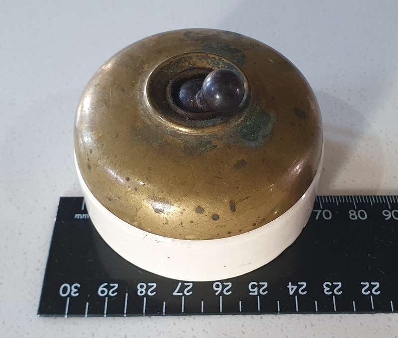 Vintage Brass light switch as per photo