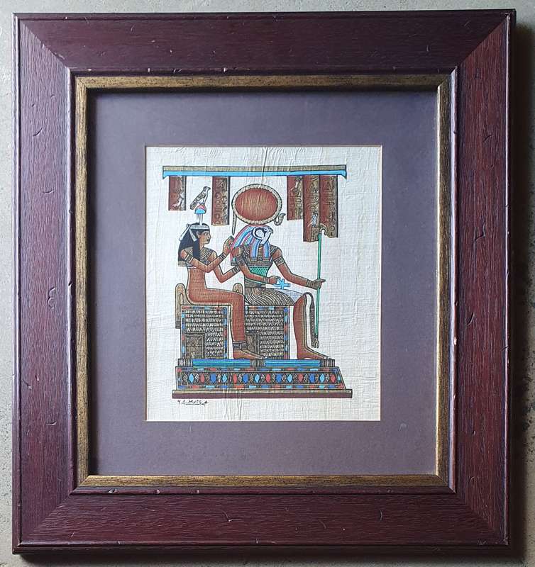 Original framed Egyptian papyrus as per photos