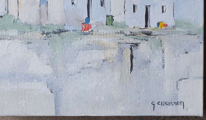 Original unframed acrylic painting by G CLAASSEN