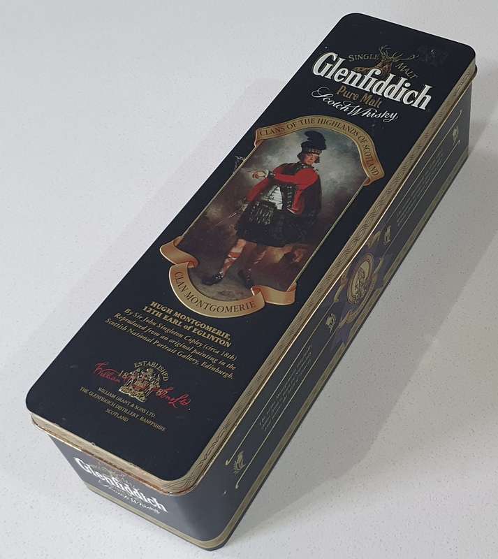 GLENFIDDICH WHISKY tin as per photos
