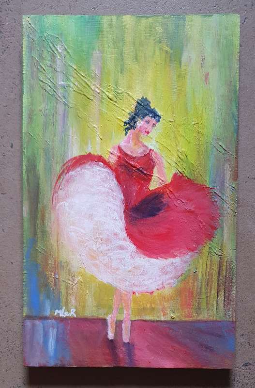 Original unframed acrylic painting by MLeR as per photos