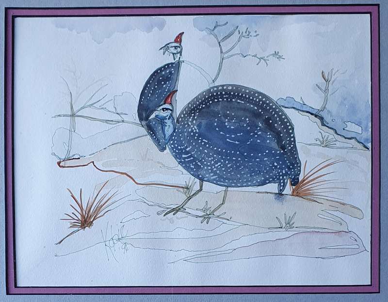 Original framed watercolour painting by KOBIE as per photos