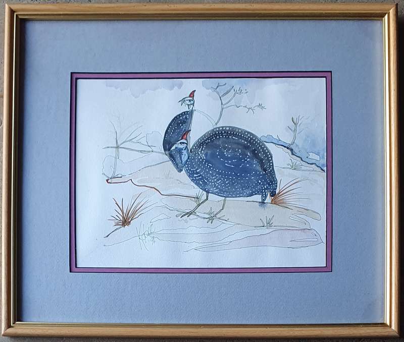 Original framed watercolour painting by KOBIE as per photos