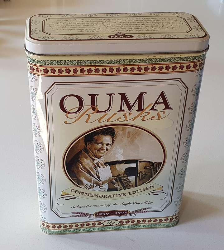 OUMA RUSKS tin as per photos
