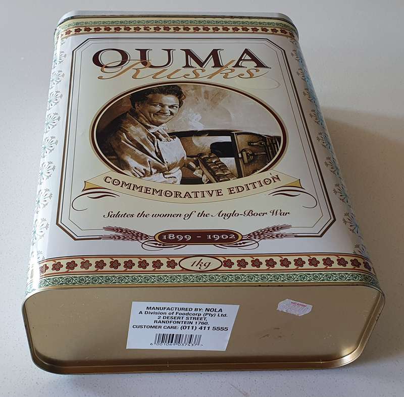 OUMA RUSKS tin as per photos