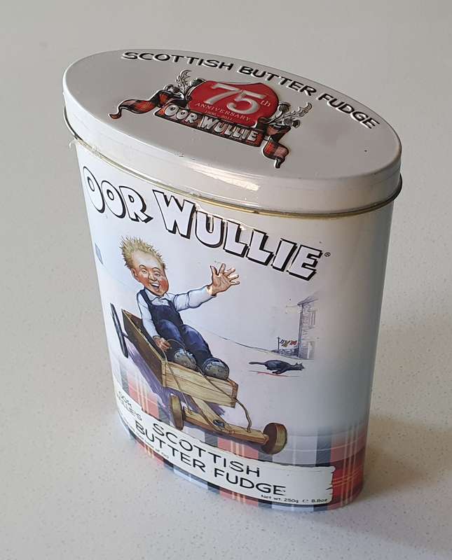 OOR WULLIE scottish butter fudge tin as per photos