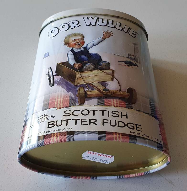OOR WULLIE scottish butter fudge tin as per photos