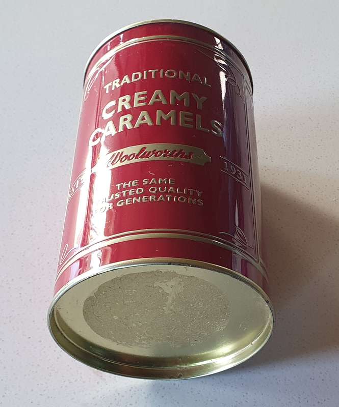 Woolworths cream caramels tin as per photos