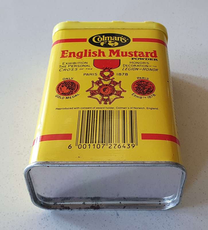 COLEMAN'S tin as per photos