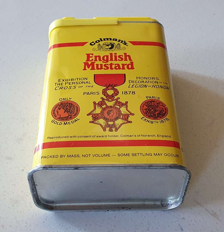 COLEMAN'S tin as per photos