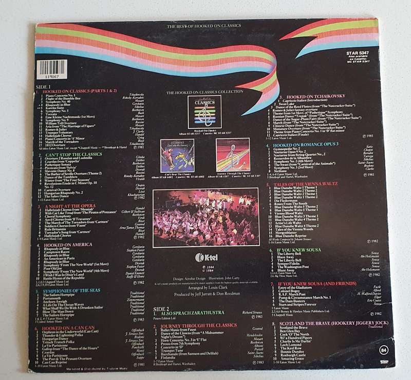 THE BEST OF HOOKED ON CLASSICS 1981-1984 - vintage vinyl LP as per photo