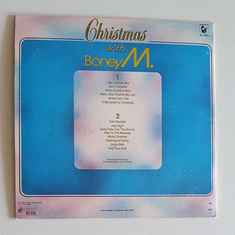 CHRISTMAS WITH BONEY M  - vintage vinyl LP as per photo