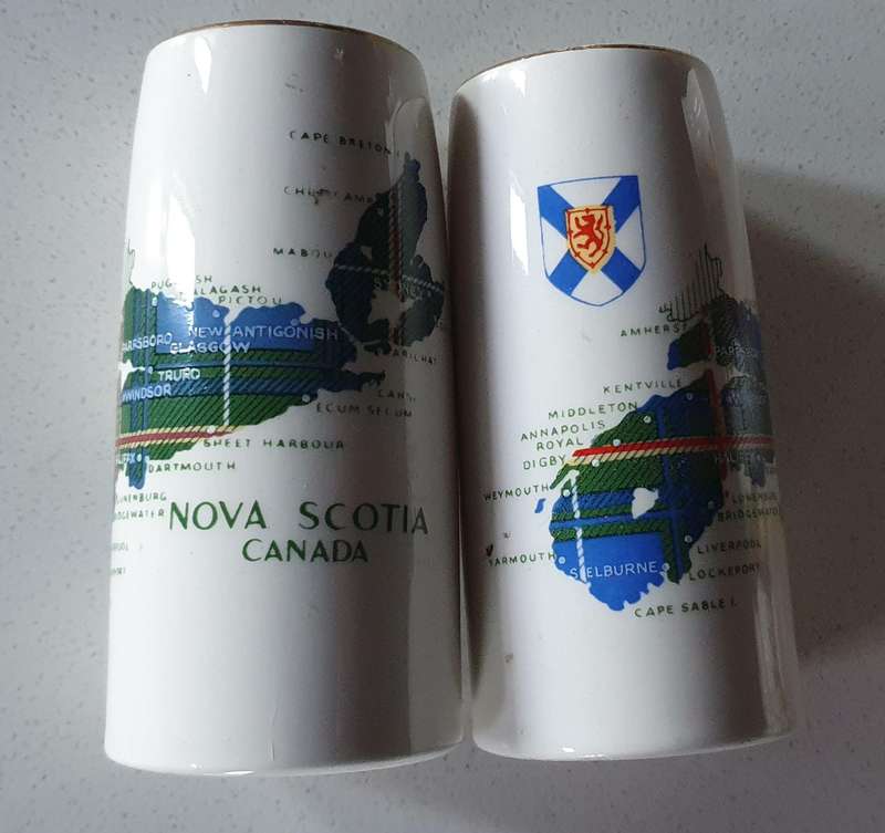 SALT and PEPPER SET - NOVA SCOTIA CANADA as per photo