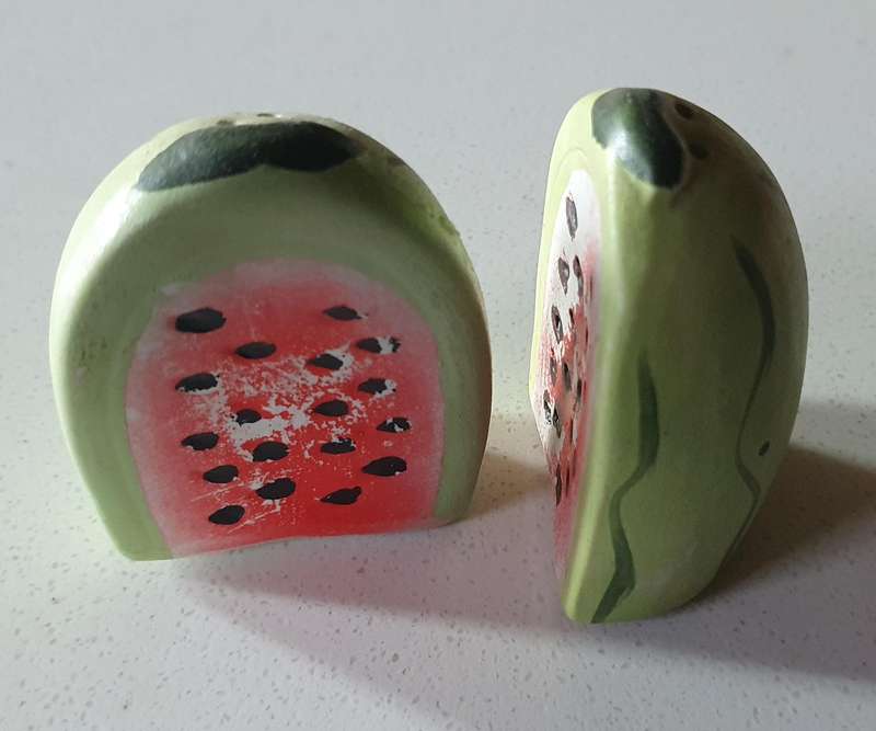 SALT and PEPPER SET - novelty water-lemon as per photo