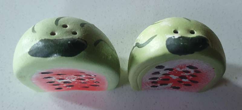 SALT and PEPPER SET - novelty water-lemon as per photo