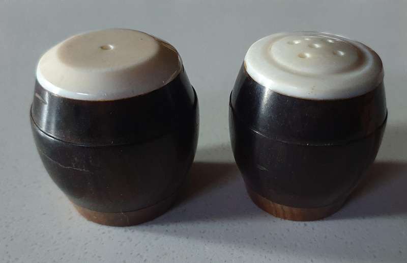 SALT and PEPPER SET - WOOD as per photo
