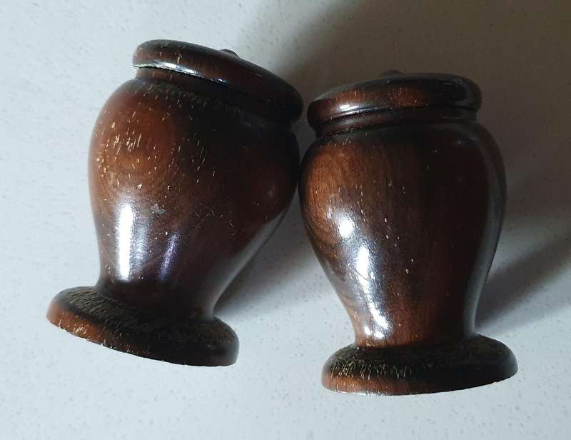 SALT and PEPPER SET - WOOD as per photo