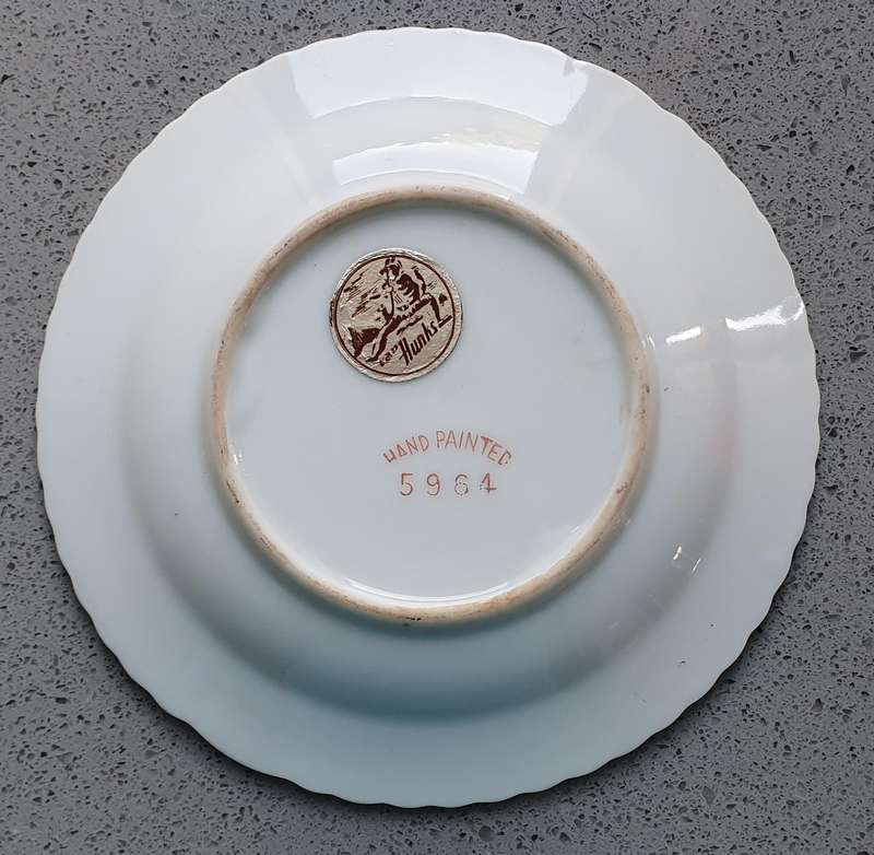 Hand painted VAN HUNKS ashtray plate of Pretoria - as per photo