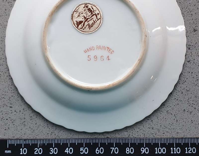 Hand painted VAN HUNKS ashtray plate of Pretoria - as per photo