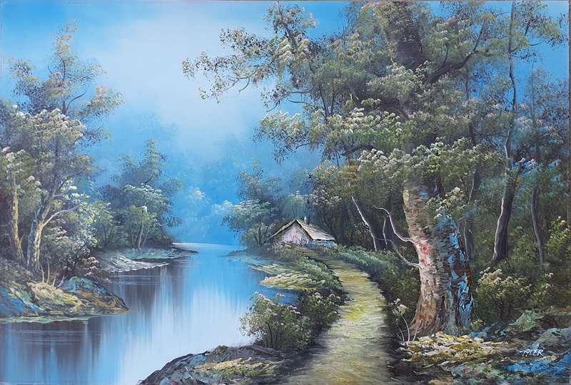 Large original oil painting by TYLER