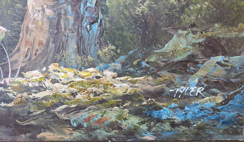 Large original oil painting by TYLER