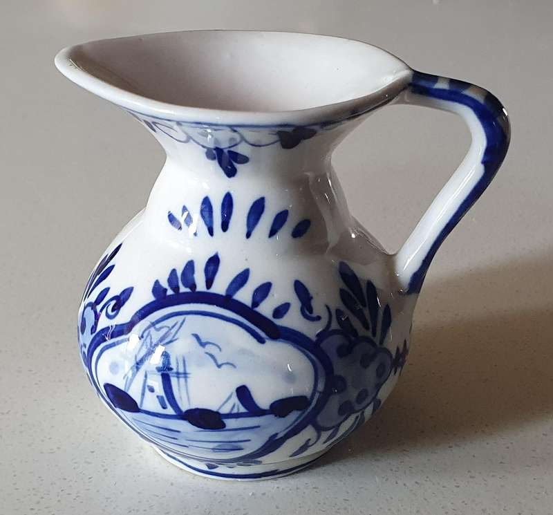 DELFT hand painted Blue and white jug - as per photo