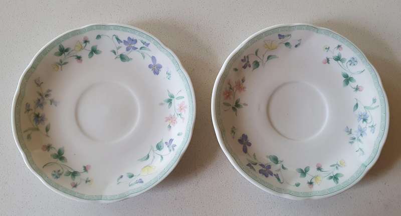 2 x Regent Bone China - English Garden saucer as per photos