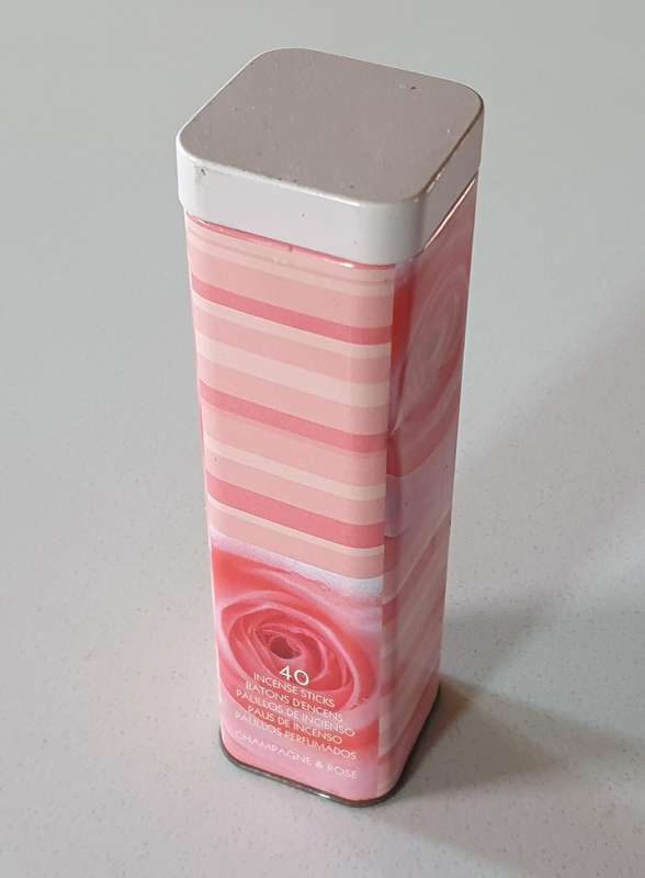 Incense sticks tin as per photo.