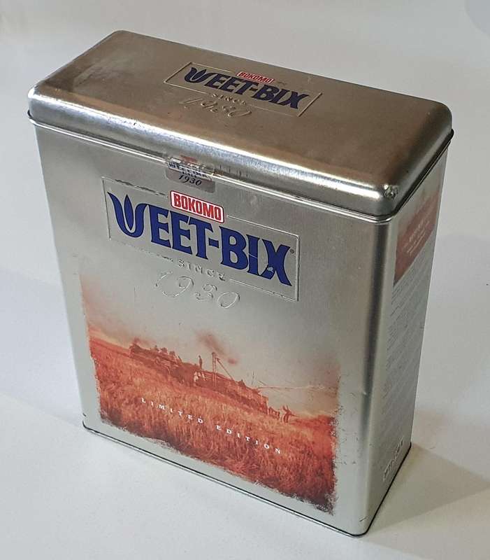BOKOMO WEETBIX tin as per photo.