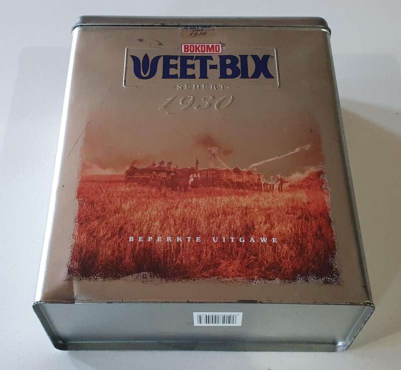BOKOMO WEETBIX tin as per photo.