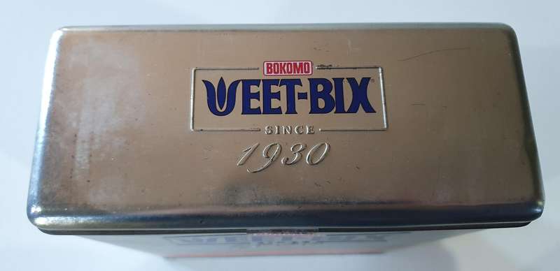 BOKOMO WEETBIX tin as per photo.